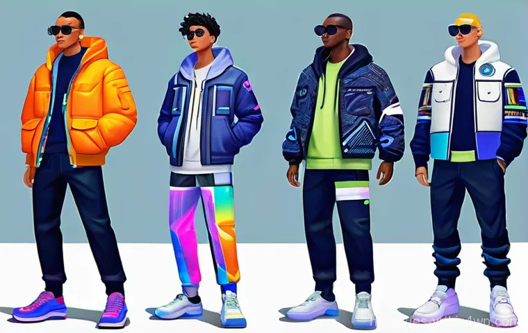 디지털 패션 브랜드 알아보기 - **Prompt 1: Futuristic Digital Haute Couture on a Virtual Runway**
    A high-fashion female avatar ...